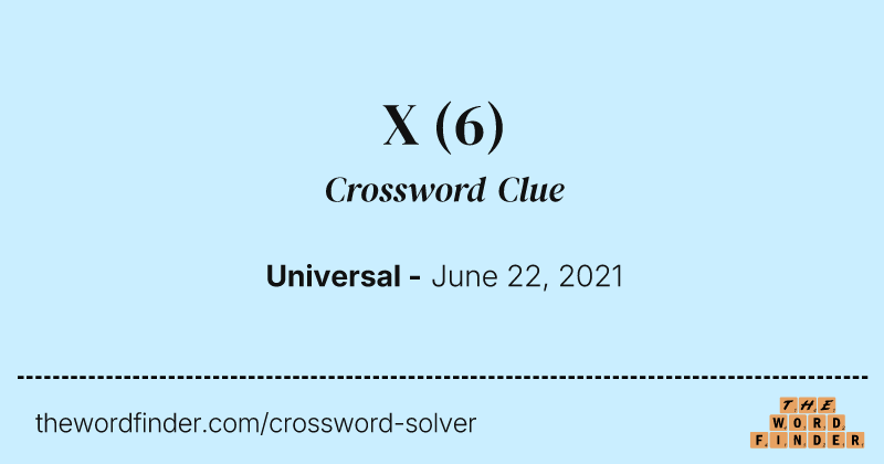 X crossword clue image