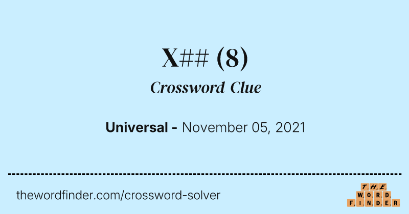 X## crossword clue image