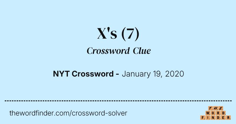 X's crossword clue image