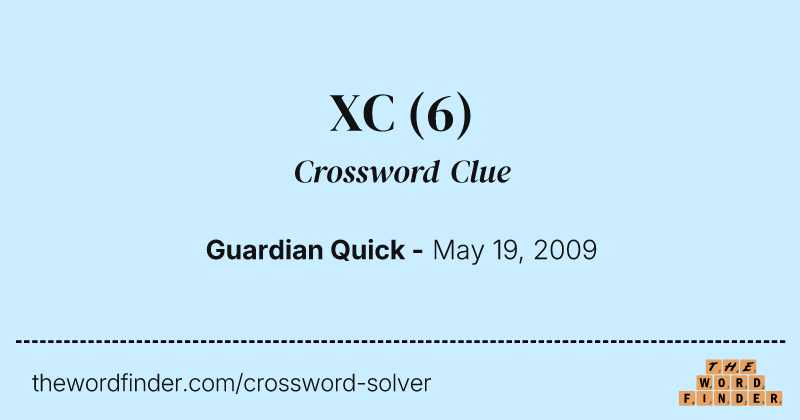 XC crossword clue image