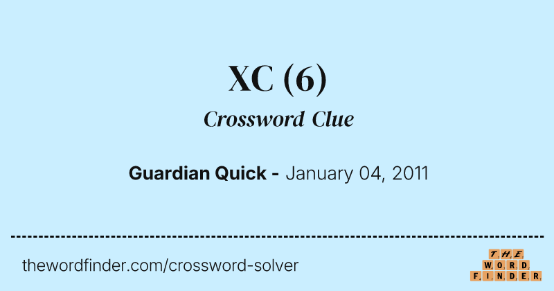XC crossword clue image