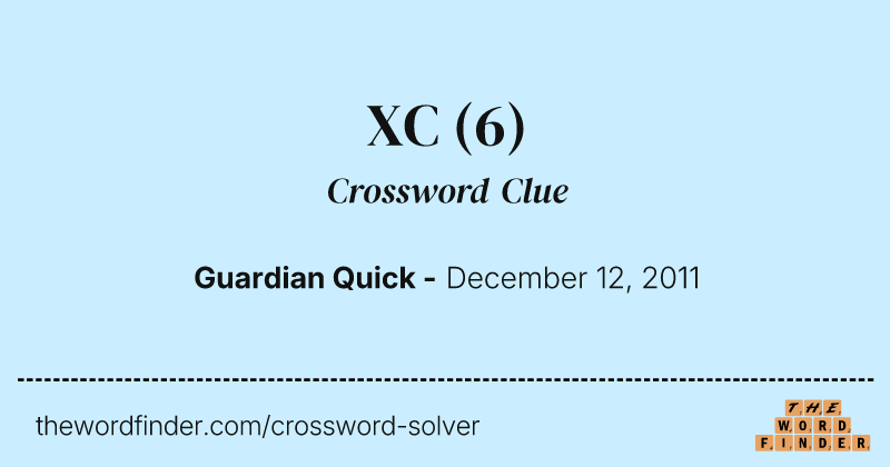 XC crossword clue image