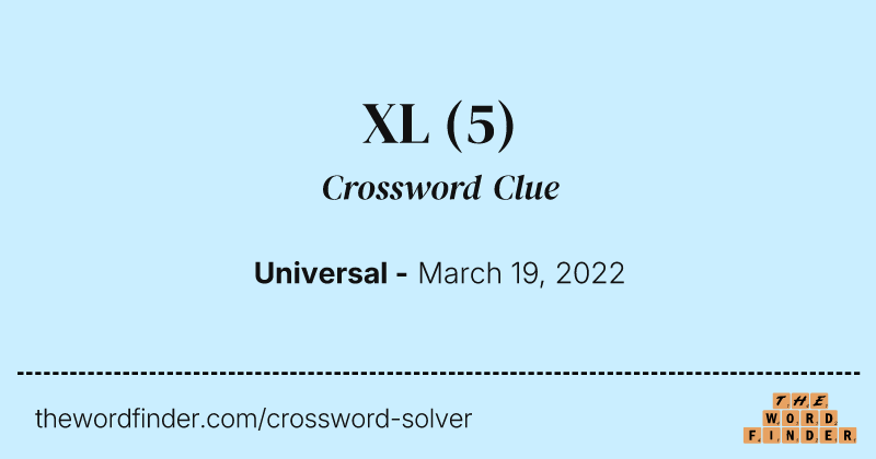 XL crossword clue image
