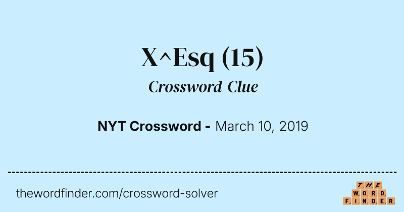X^Esq crossword clue image