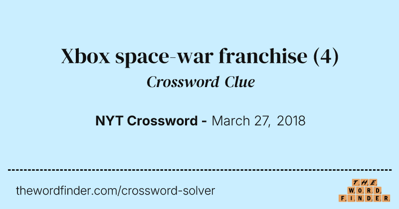Xbox space-war franchise crossword clue image