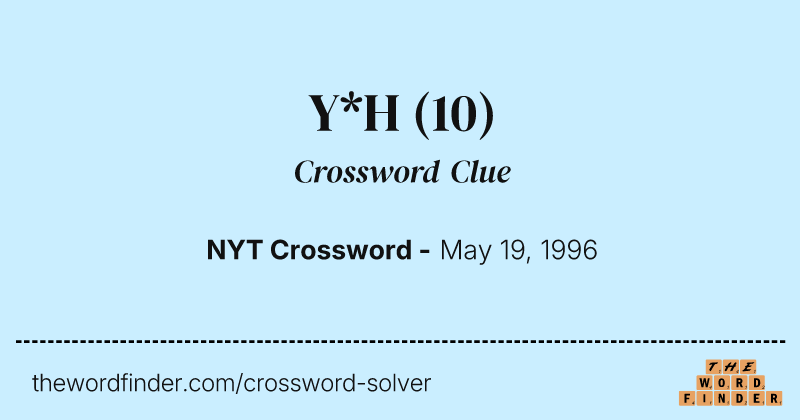 Y*H crossword clue image