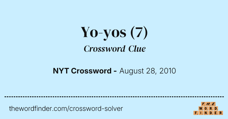 Yo-yos crossword clue image