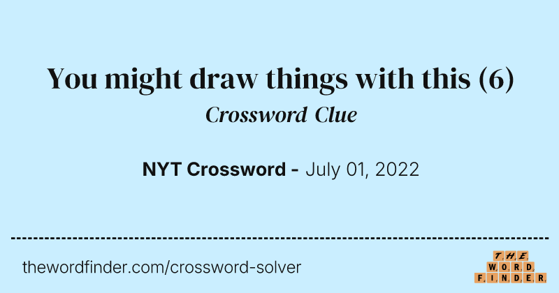 You might draw things with this crossword clue image