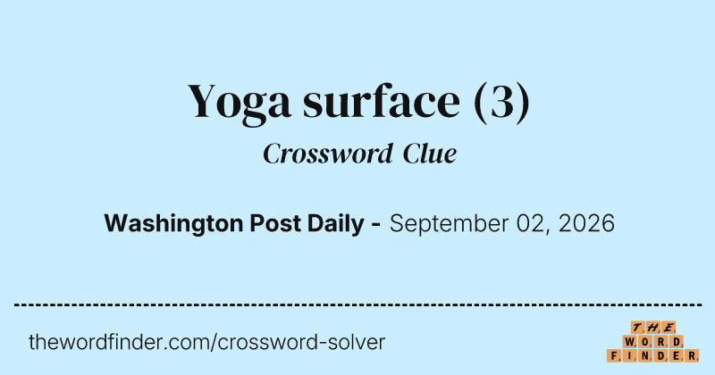 Yoga surface crossword clue image