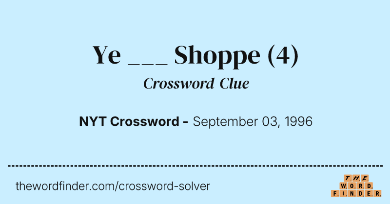 Ye ___ Shoppe crossword clue image