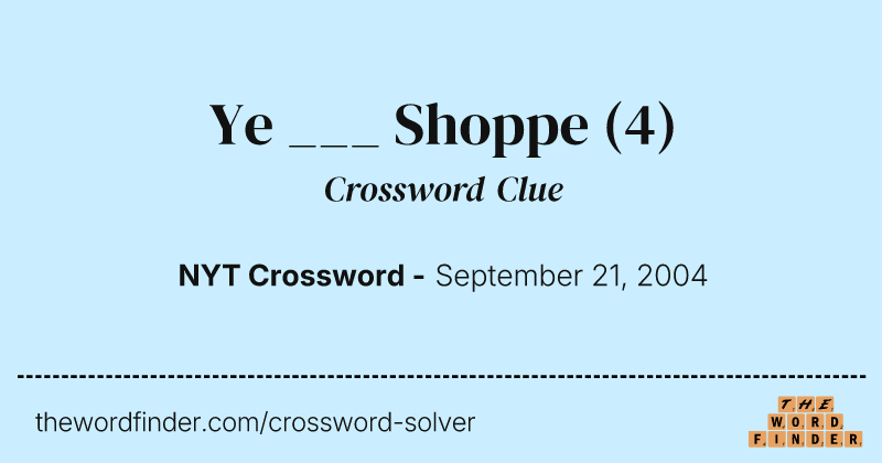 Ye ___ Shoppe crossword clue image