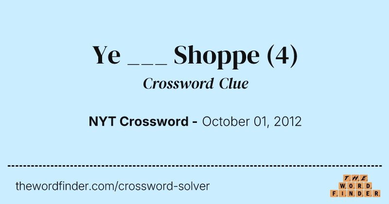 Ye ___ Shoppe crossword clue image