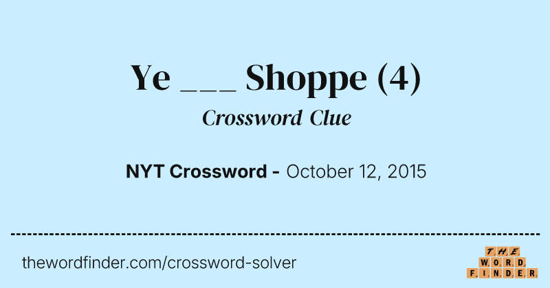 Ye ___ Shoppe crossword clue image