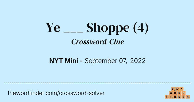 Ye ___ Shoppe crossword clue image