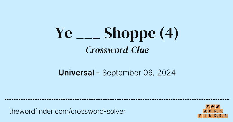 Ye ___ Shoppe crossword clue image