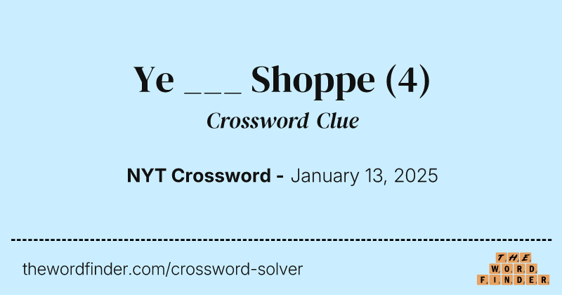 Ye ___ Shoppe crossword clue image