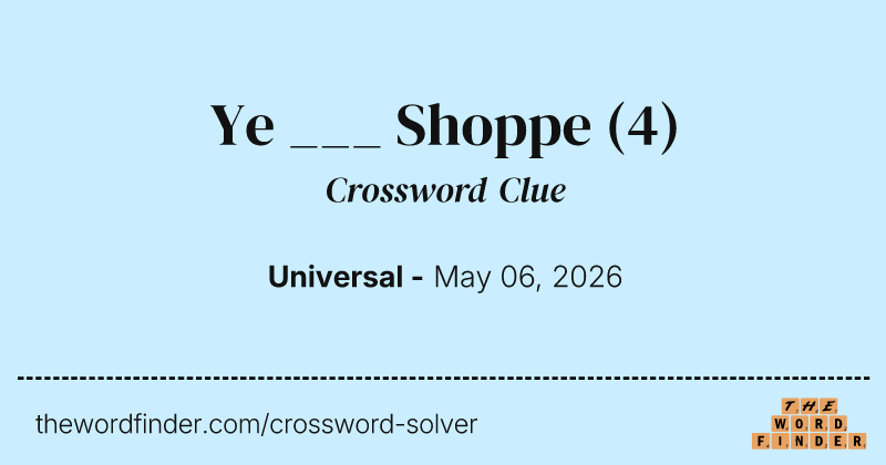Ye ___ Shoppe crossword clue image