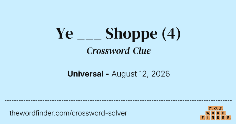 Ye ___ Shoppe crossword clue image