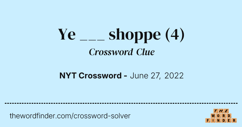 Ye ___ shoppe crossword clue image