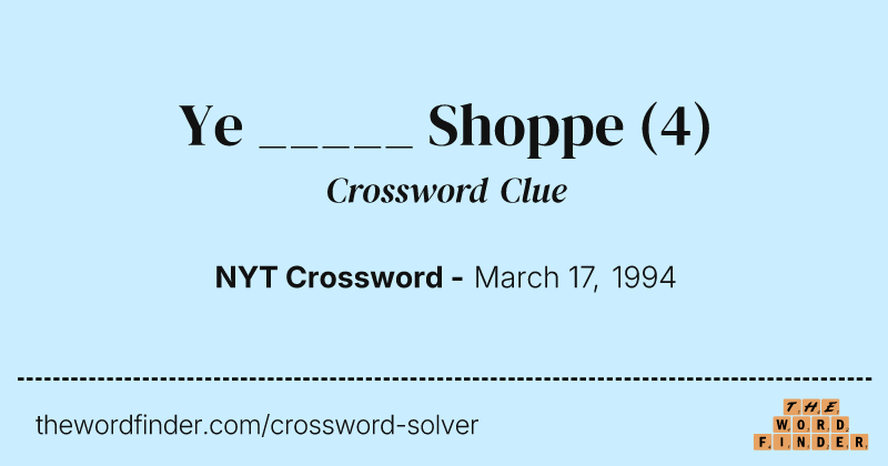 Ye _____ Shoppe crossword clue image