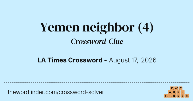 Yemen neighbor crossword clue image