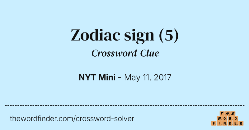 Zodiac sign crossword clue image