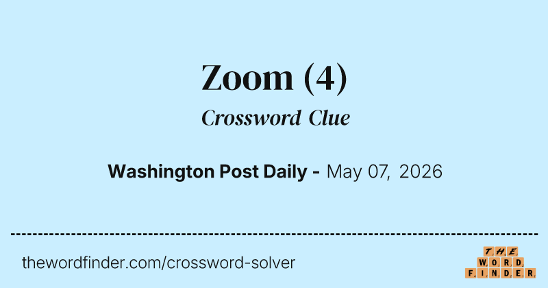 Zoom crossword clue image