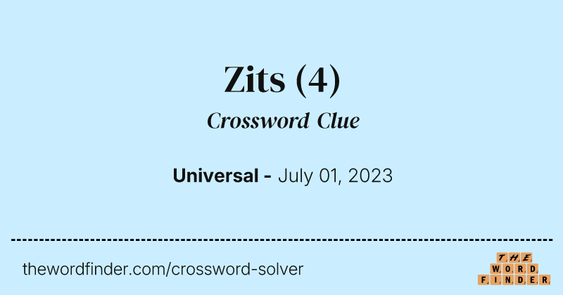 Zits crossword clue image