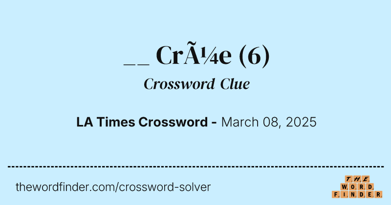 __ Crüe crossword clue image