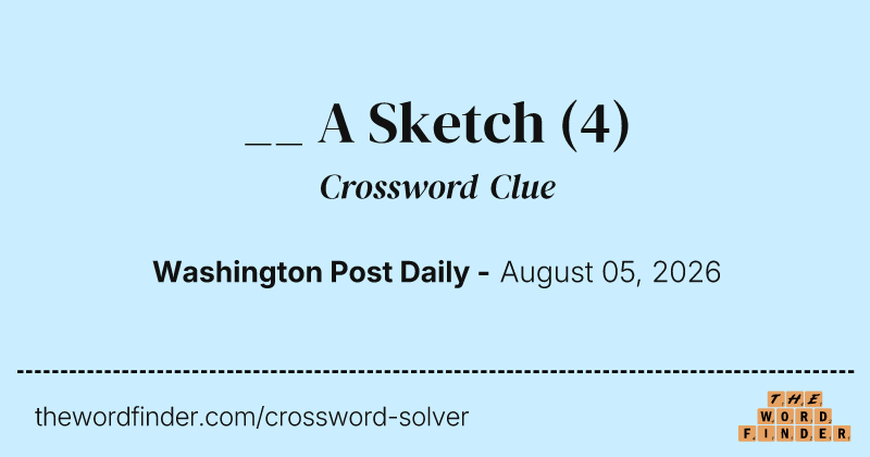 __ A Sketch crossword clue image