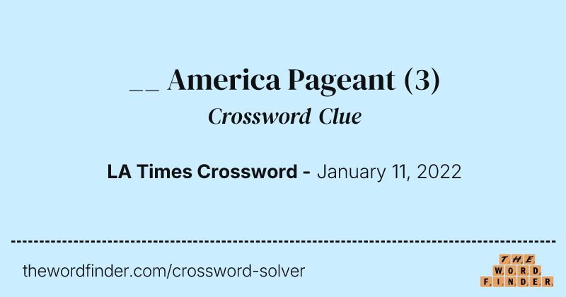 __ America Pageant crossword clue image