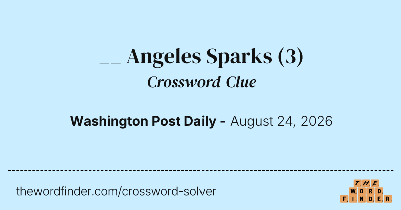 __ Angeles Sparks crossword clue image