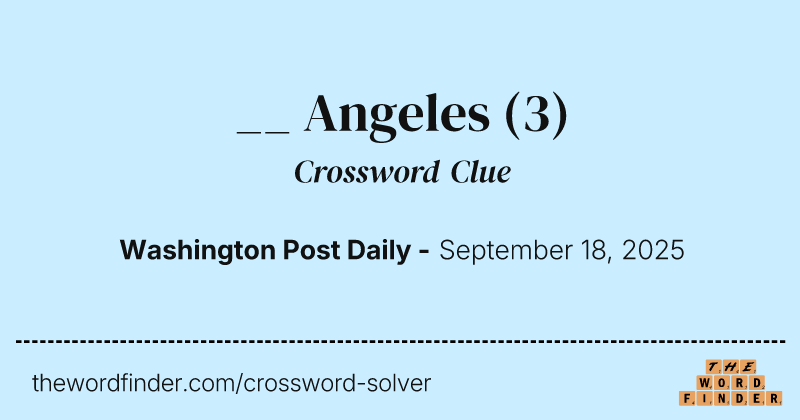 __ Angeles crossword clue image