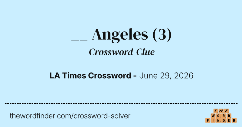 __ Angeles crossword clue image