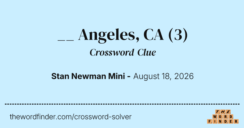 __ Angeles, CA crossword clue image