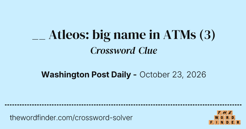 __ Atleos: big name in ATMs crossword clue image
