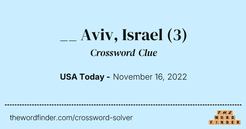 __ Aviv, Israel crossword clue image