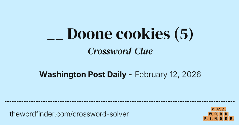 __ Doone cookies crossword clue image