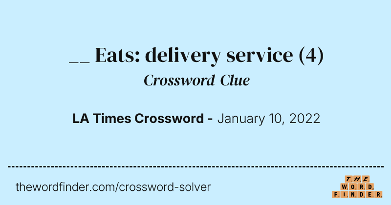 __ Eats: delivery service crossword clue image