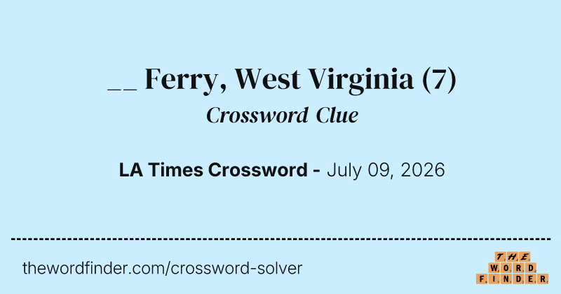 __ Ferry, West Virginia crossword clue image