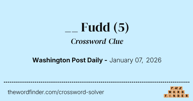 __ Fudd crossword clue image