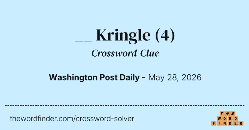 __ Kringle crossword clue image
