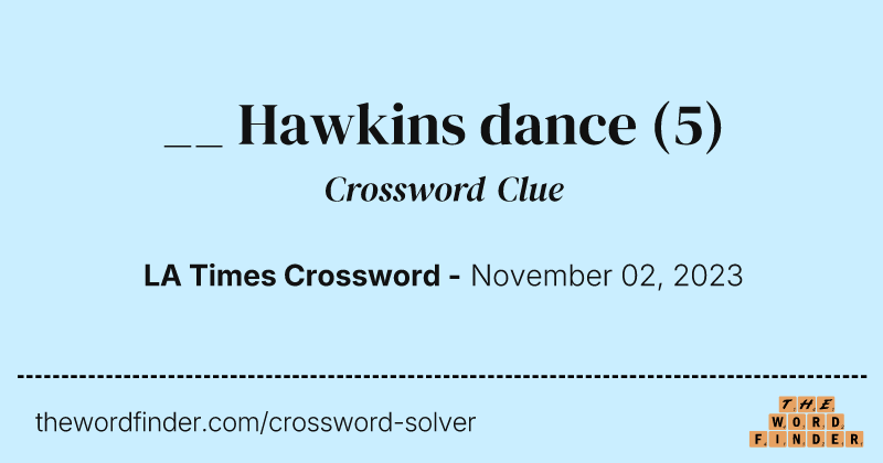 __ Hawkins dance crossword clue image
