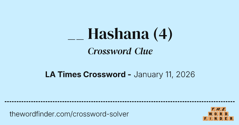 __ Hashana crossword clue image