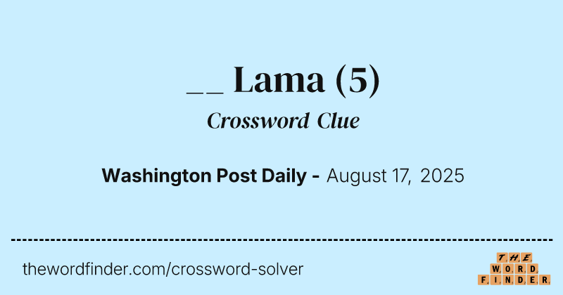 __ Lama crossword clue image