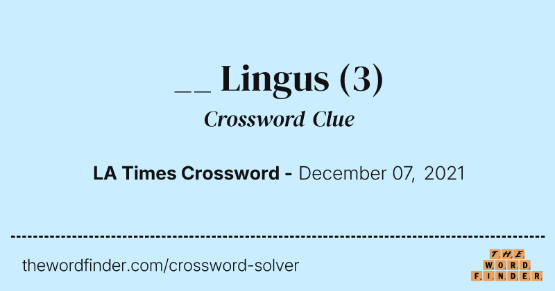 __ Lingus crossword clue image