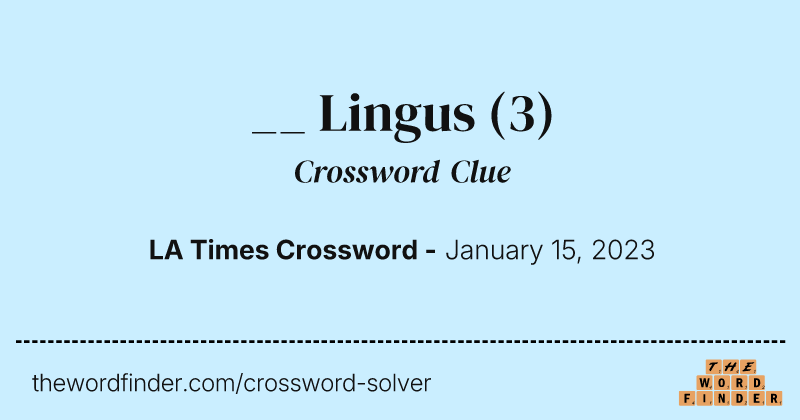 __ Lingus crossword clue image