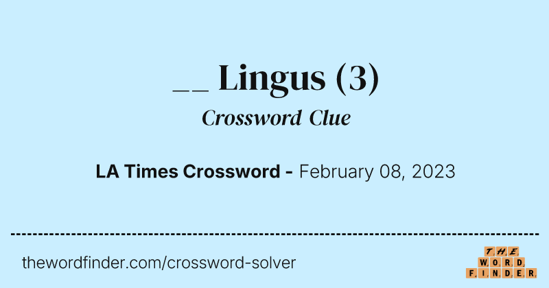 __ Lingus crossword clue image