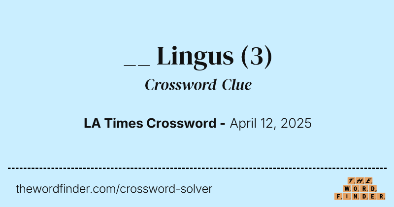 __ Lingus crossword clue image