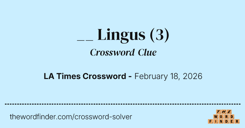 __ Lingus crossword clue image